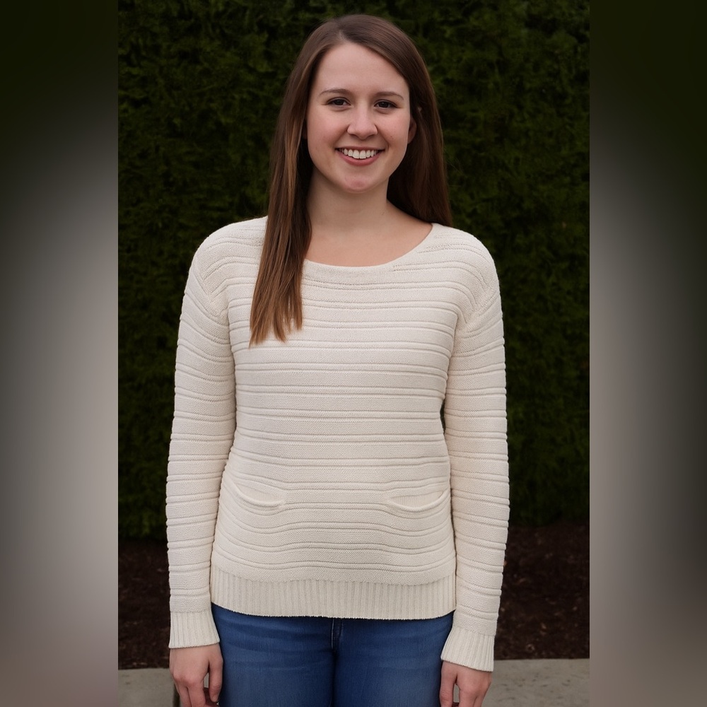 Women’s Rachel Roy Lightweight Sweater Cream, Str… - image 1